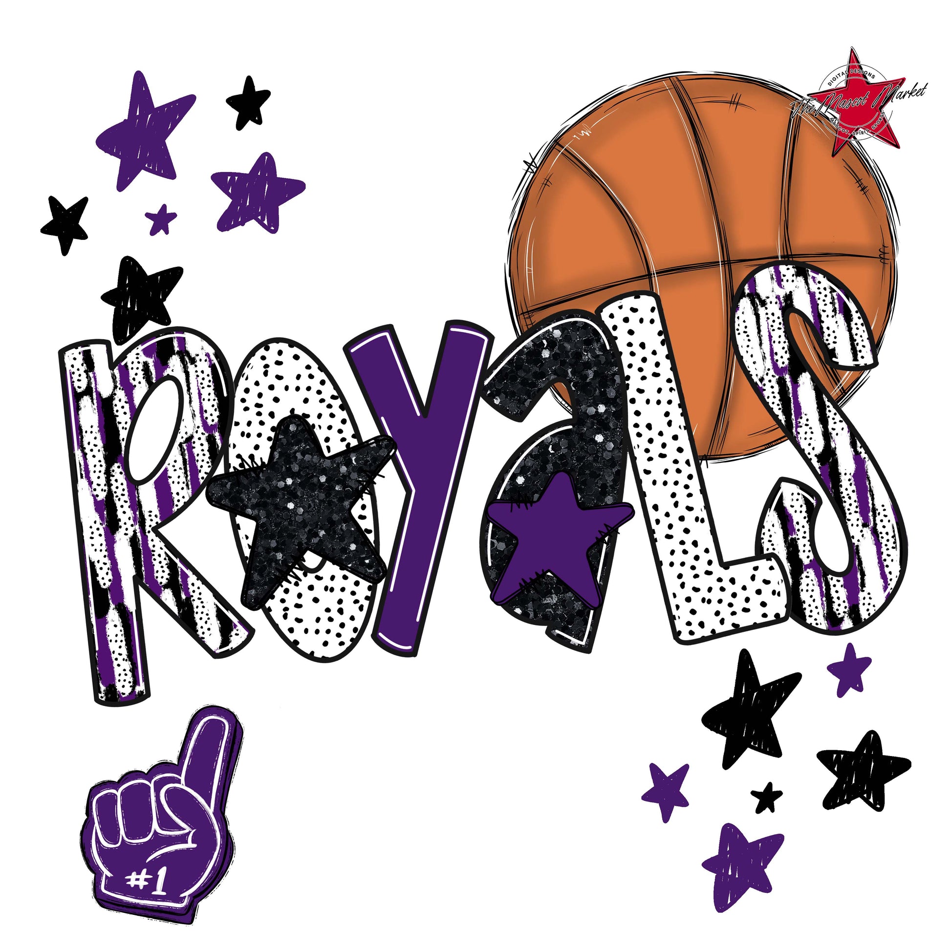 Royals Basketball Scrape-Purple