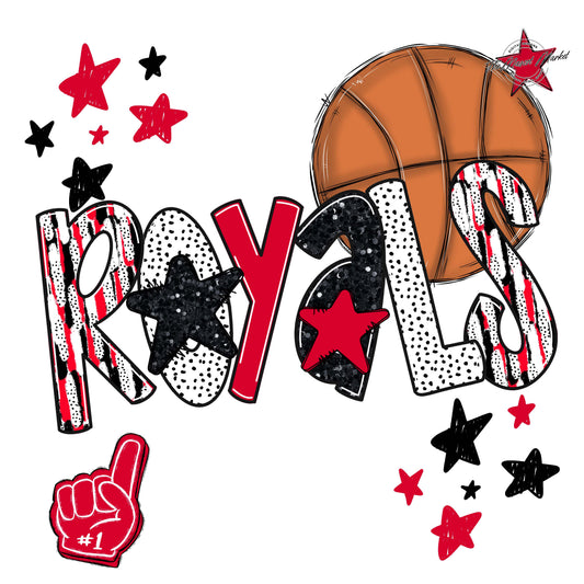 Royals Basketball Scrape-Red