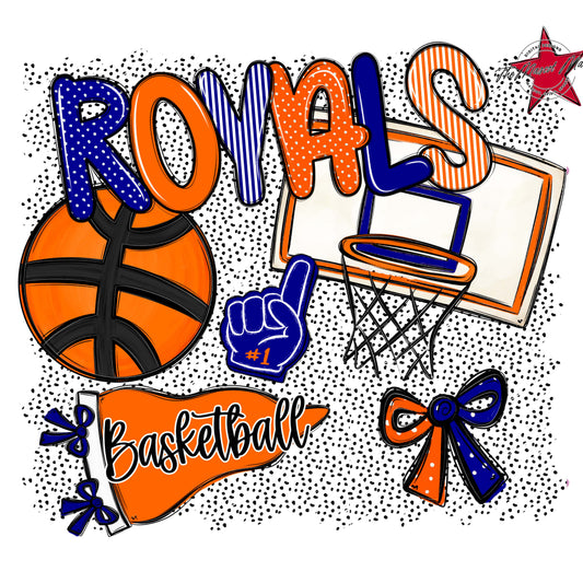 Royals Basketball Spirit-Blue & Orange
