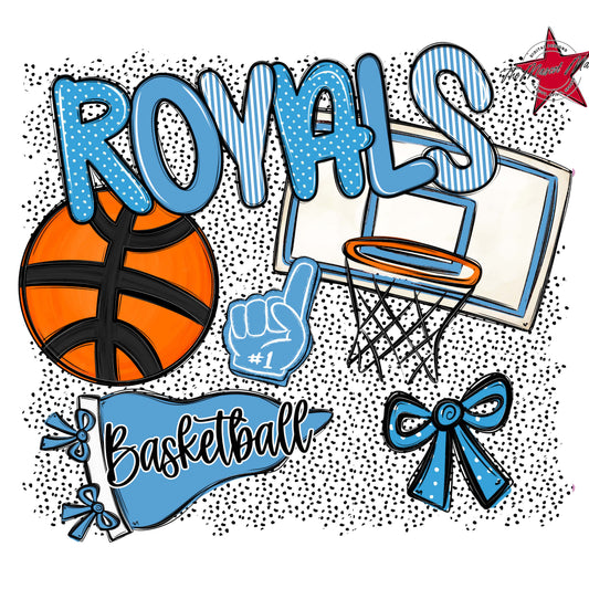 Royals Basketball Spirit-Carolina Blue