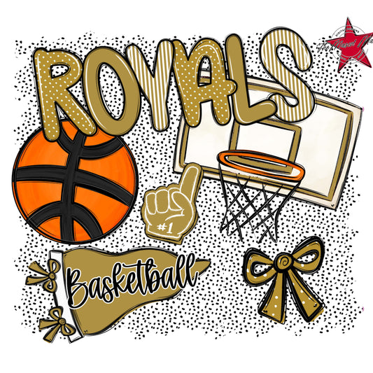 Royals Basketball Spirit-Gold