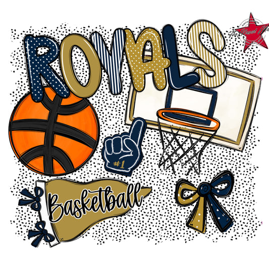 Royals Basketball Spirit-Navy & Gold