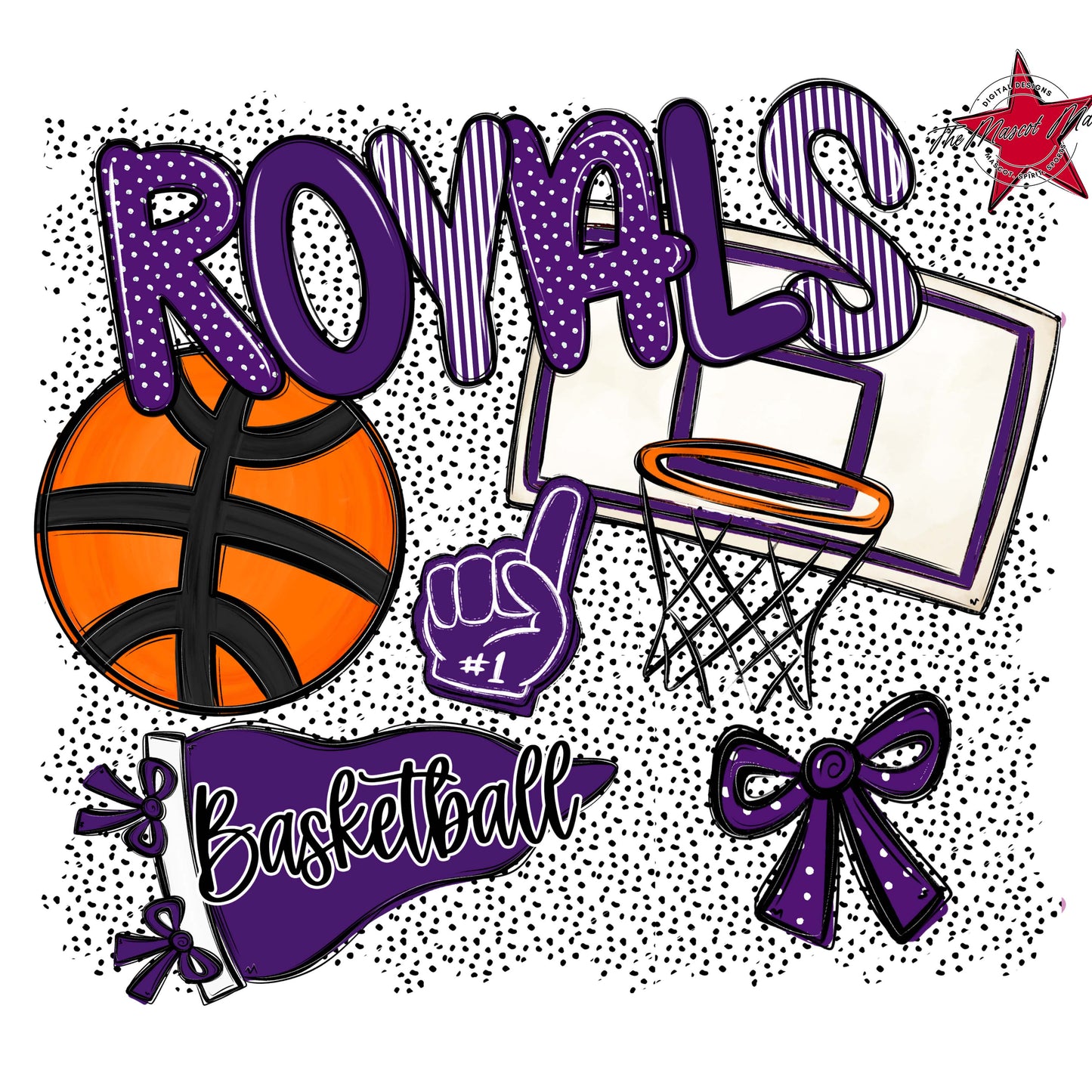 Royals Basketball Spirit-Purple