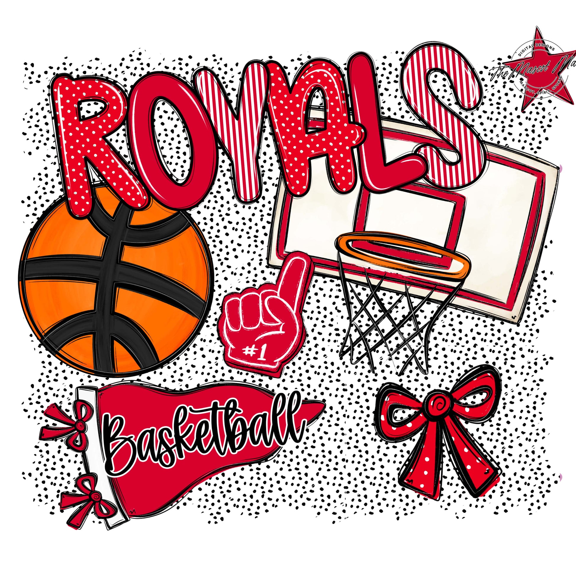 Royals Basketball Spirit-Red