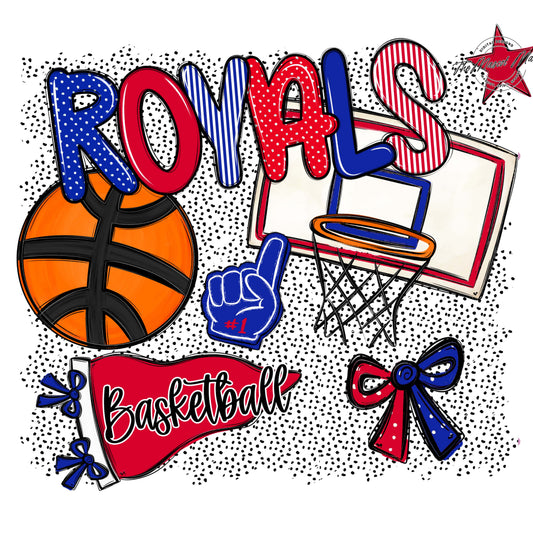 Royals Basketball Spirit-Royal Blue & Red