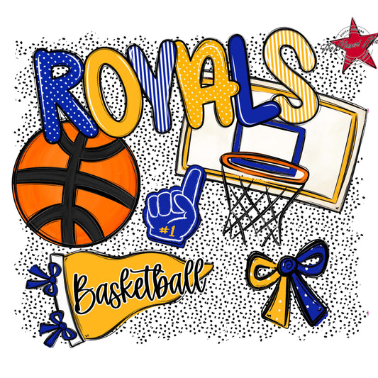 Royals Basketball Spirit-Royal Blue & Yellow