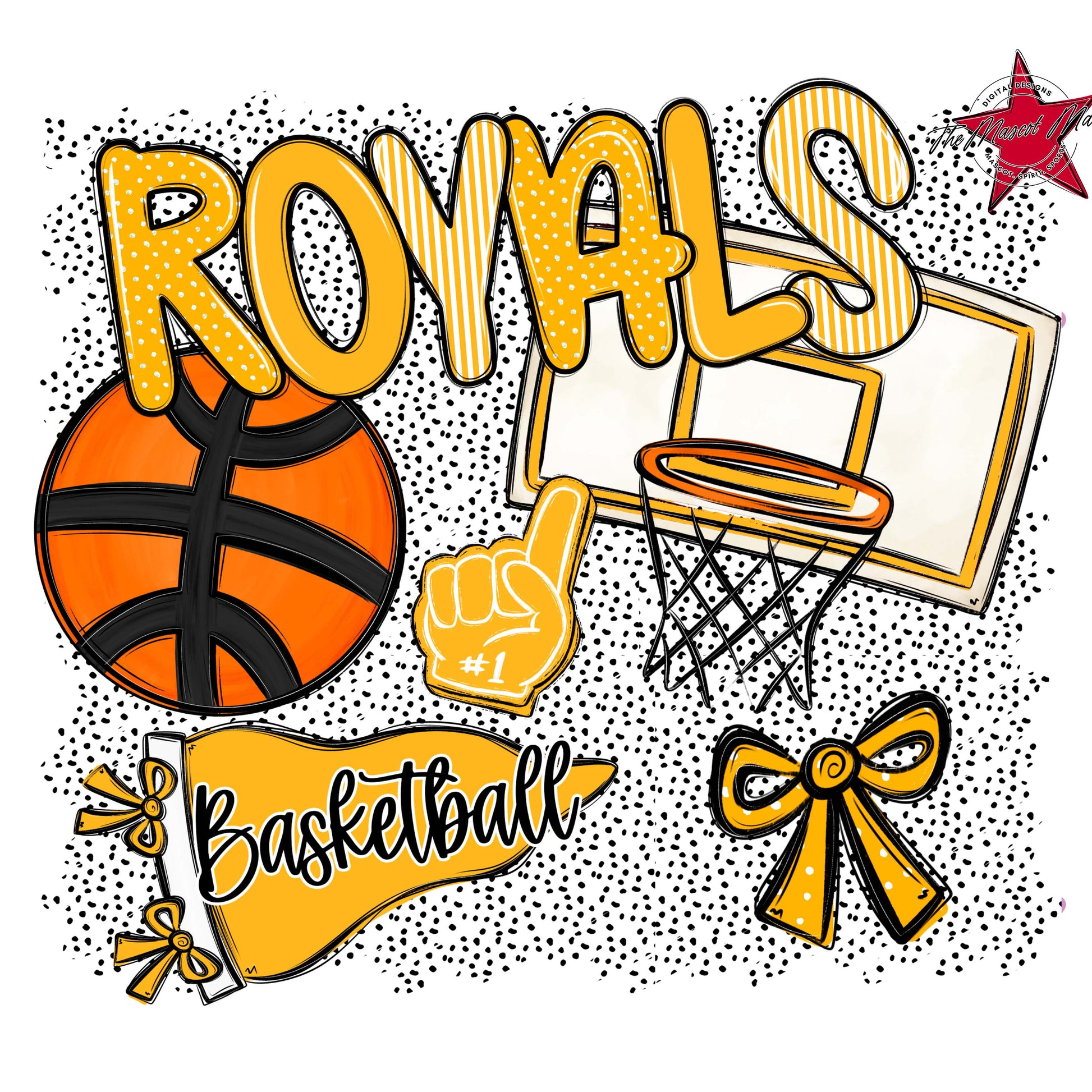 Royals Basketball Spirit-Yellow