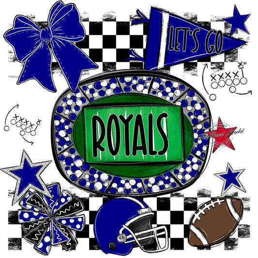 Royals Checkers Spirit Design-Blue
