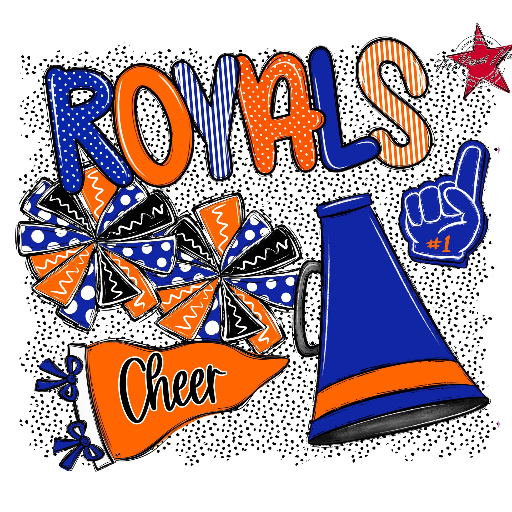 Royals Cheer Spirit-Royal Blue & Orange