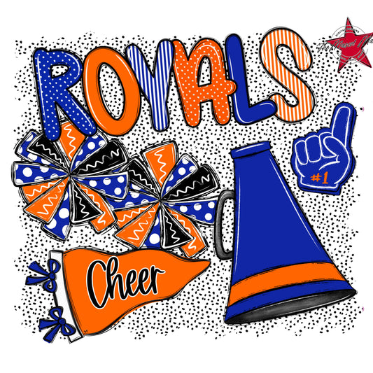 Royals Cheer Spirit-Royal Blue & Orange