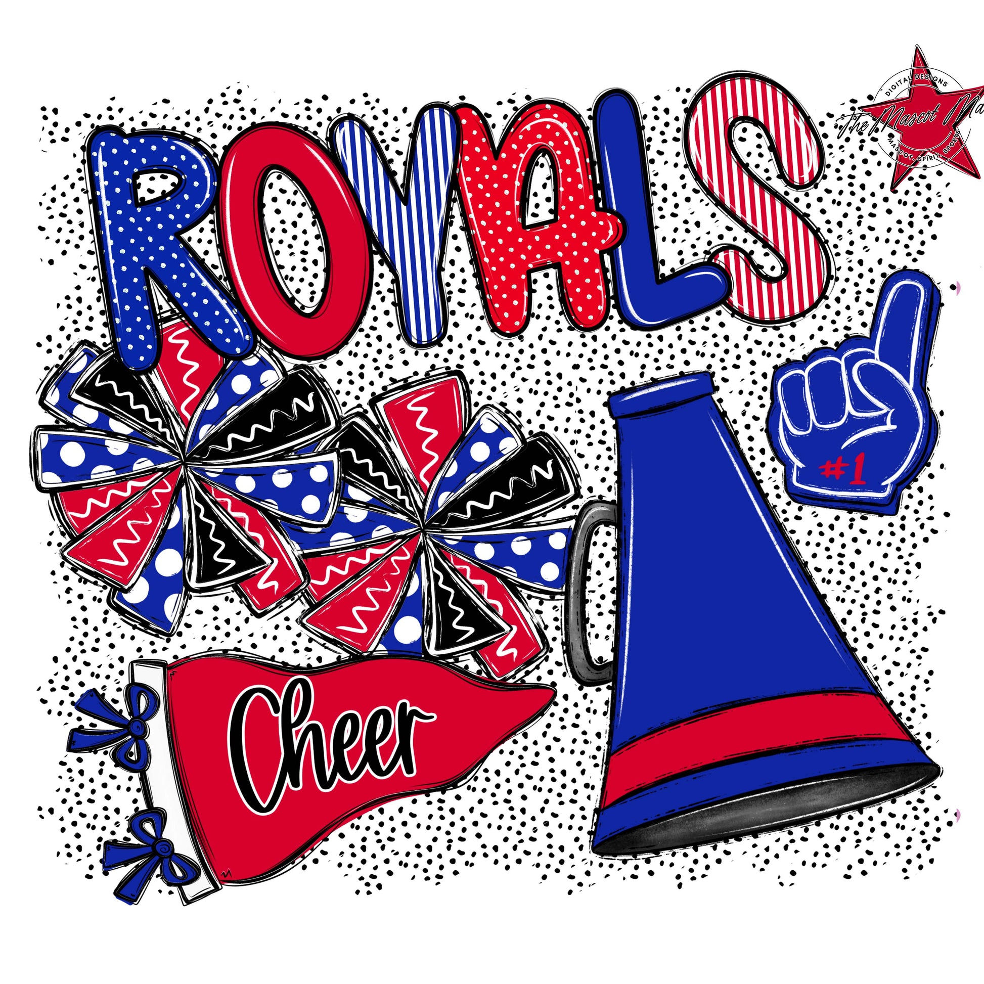 Royals Cheer Spirit-Royal Blue & Red