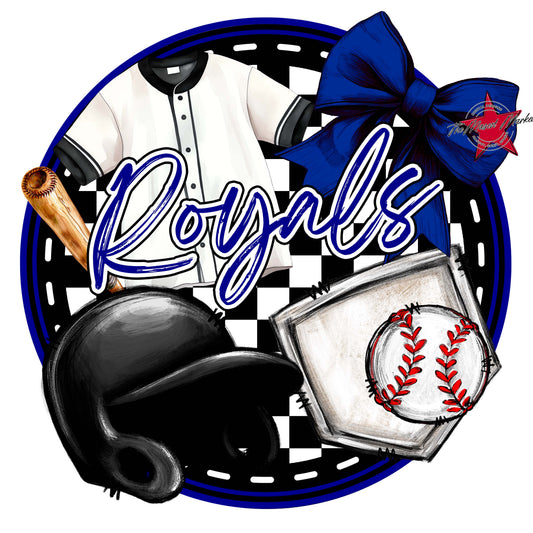 Royals Circle Baseball Frame-Blue