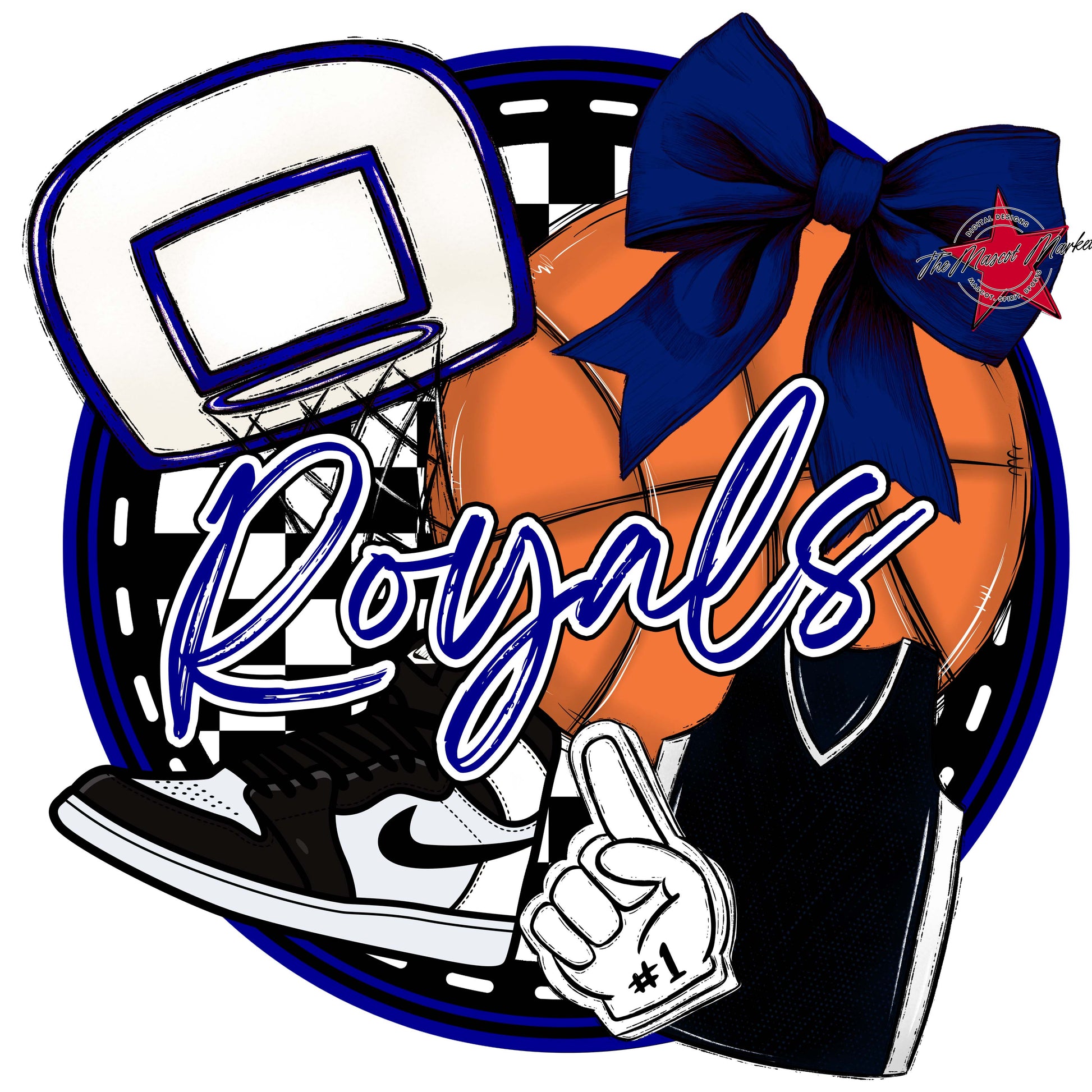 Royals Circle Basketball Frame-Blue