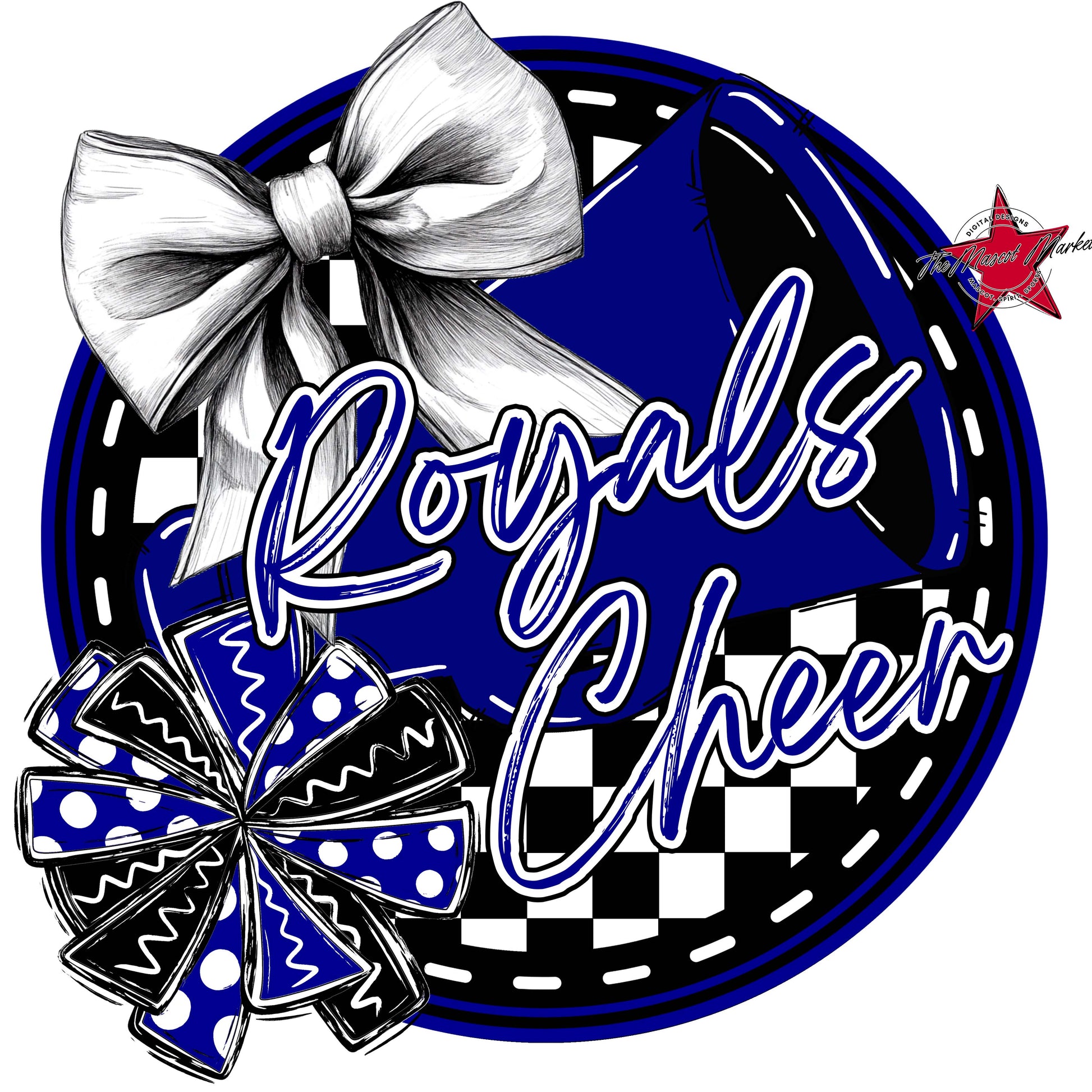 Royals Circle Cheer Frame-Blue