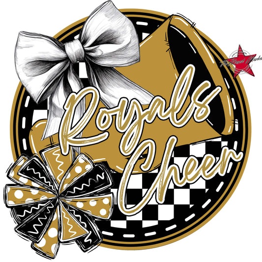 Royals Circle Cheer Frame-Gold