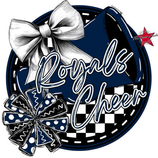 Royals Circle Cheer Frame-Navy