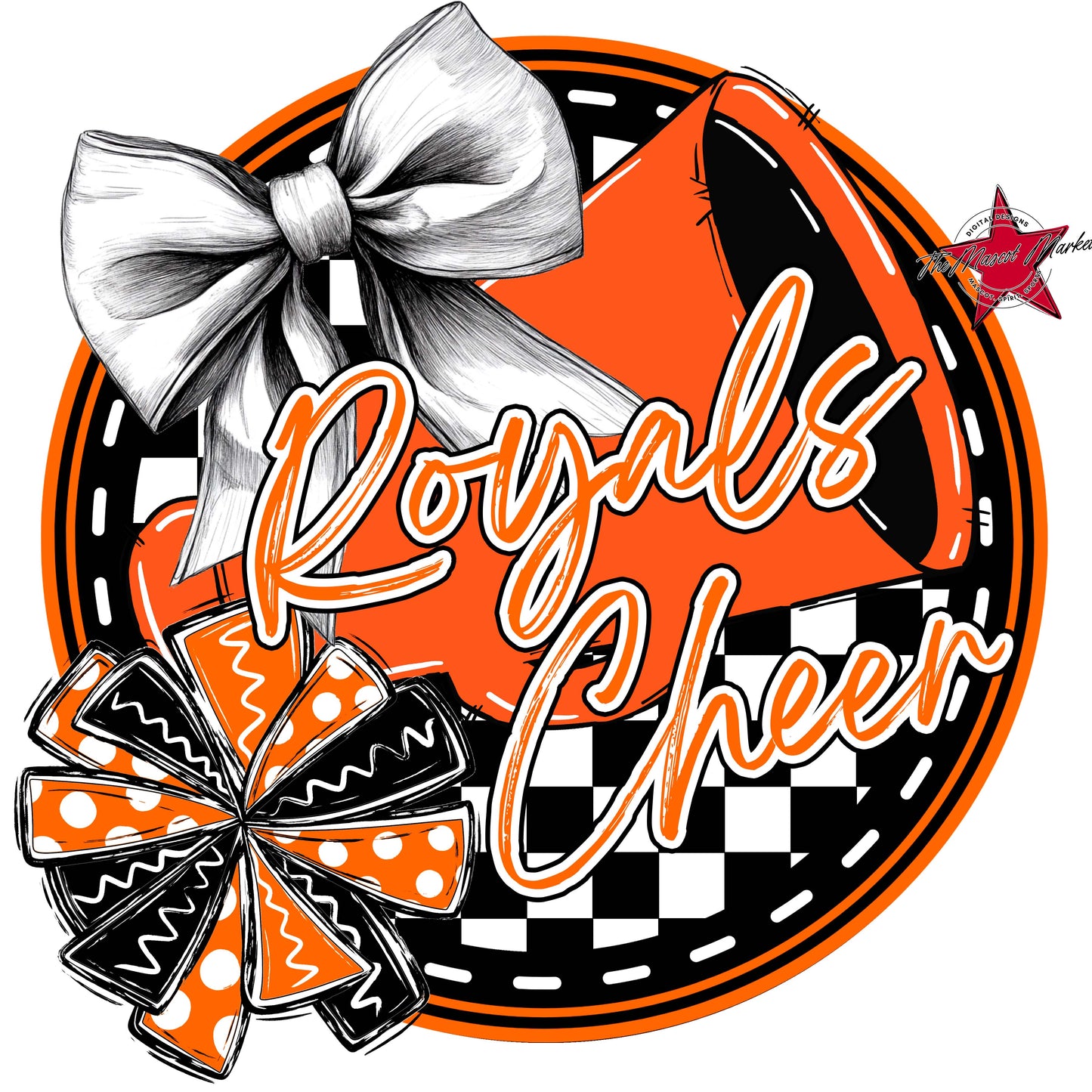 Royals Circle Cheer Frame-Orange