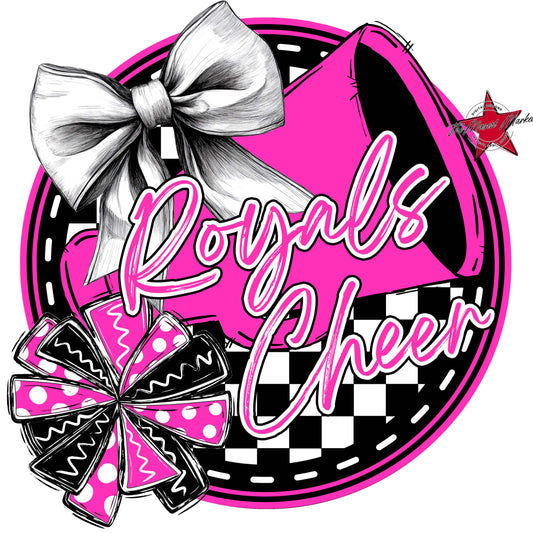 Royals Circle Cheer Frame-Pink