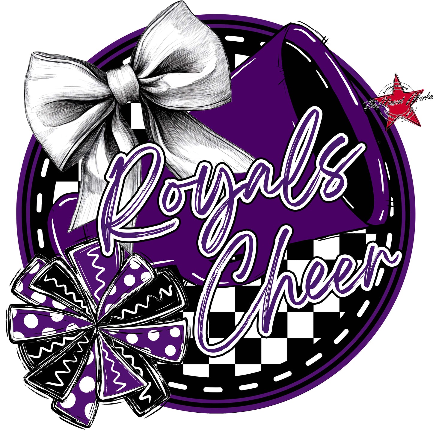 Royals Circle Cheer Frame-Purple