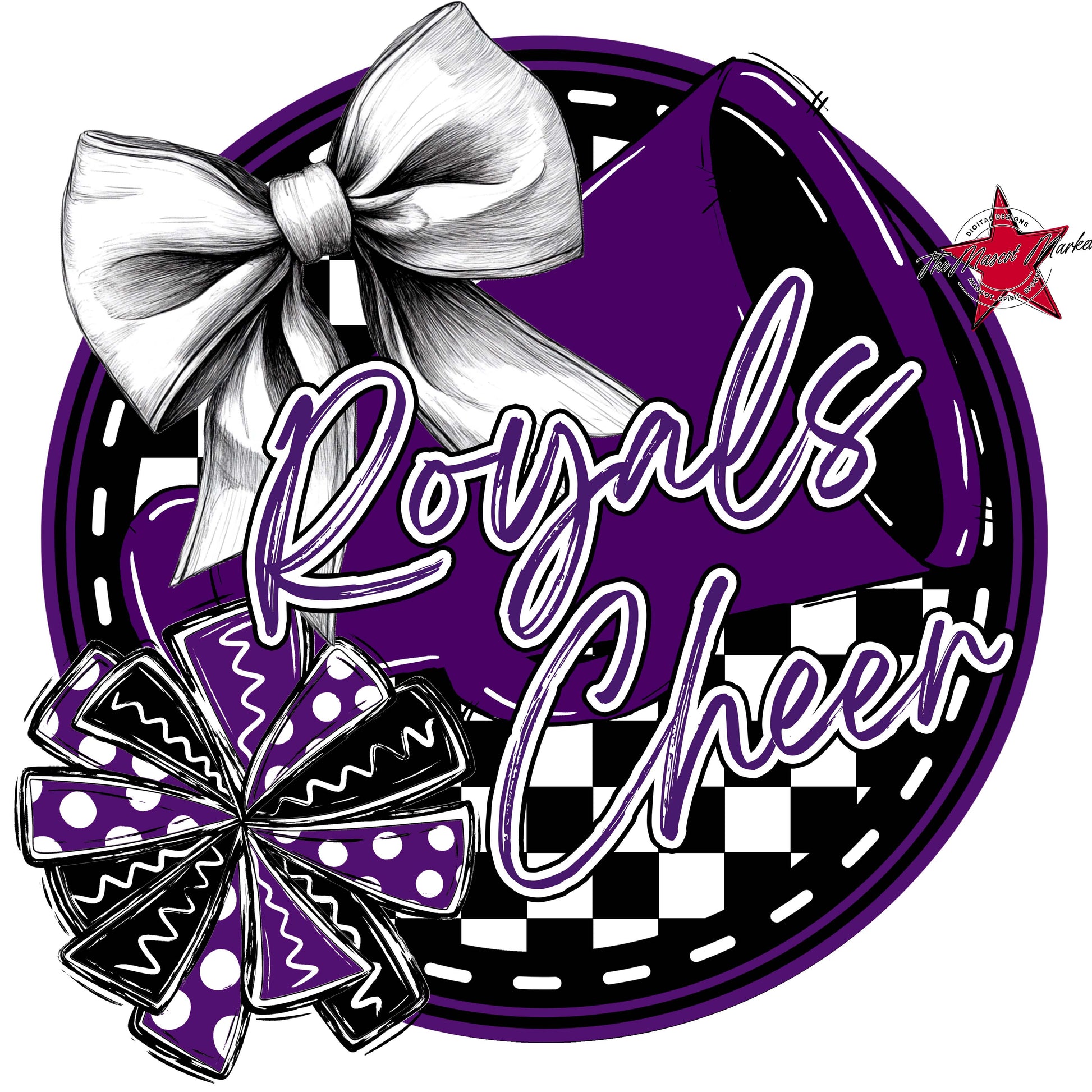 Royals Circle Cheer Frame-Purple