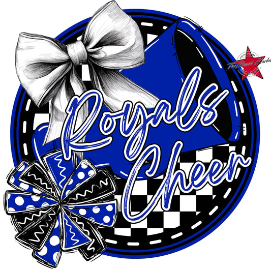 Royals Circle Cheer Frame-Royal Blue