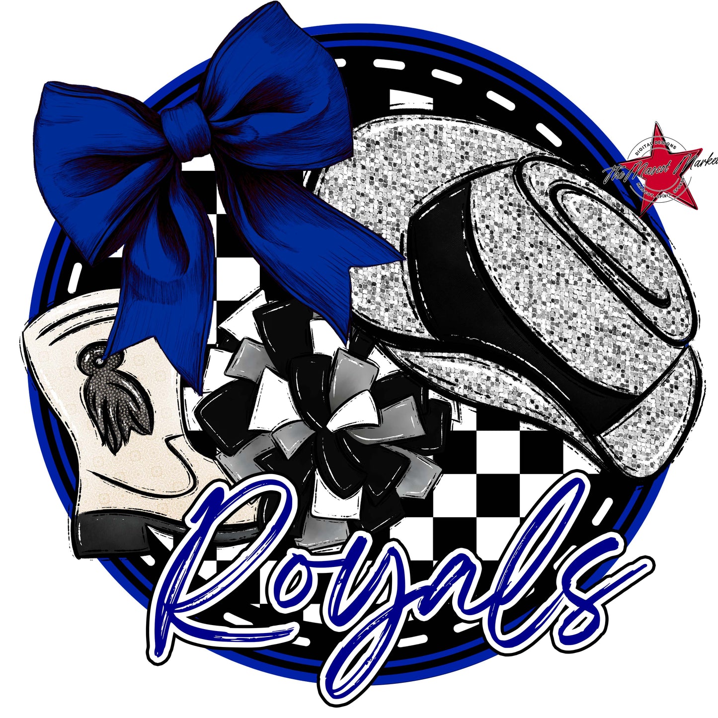 Royals Circle Drillteam Frame-Blue