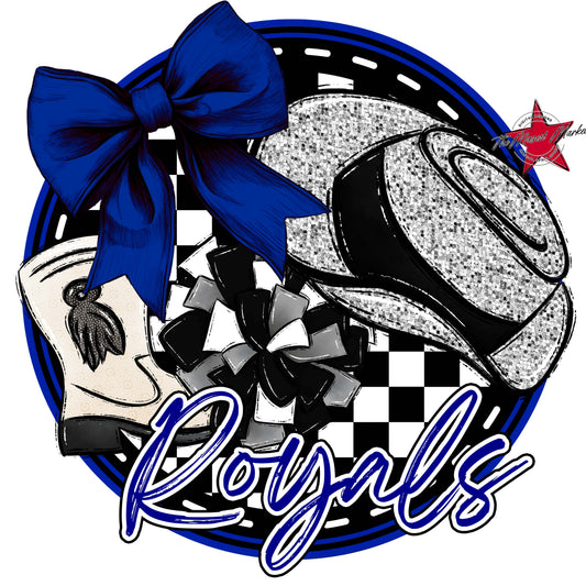 Royals Circle Drillteam Frame-Blue