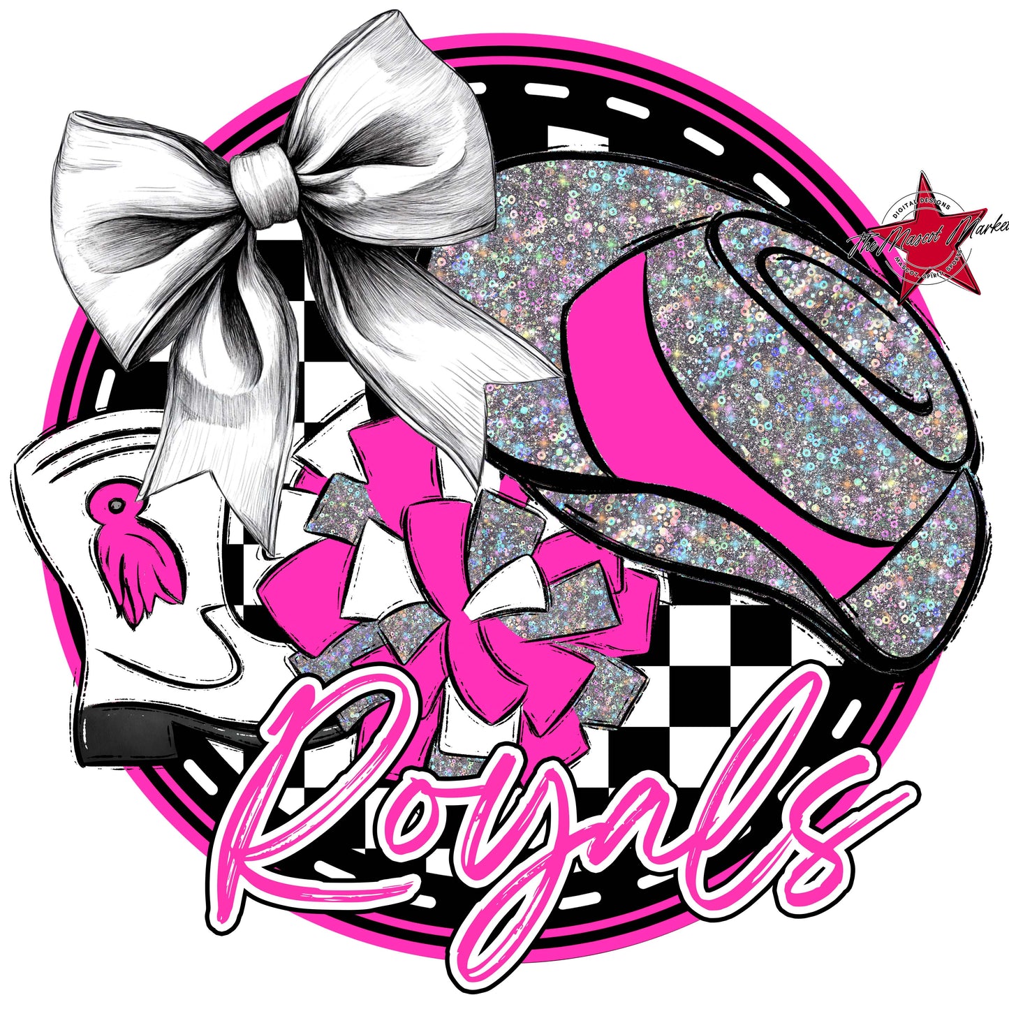 Royals Circle Drillteam Frame-Pink