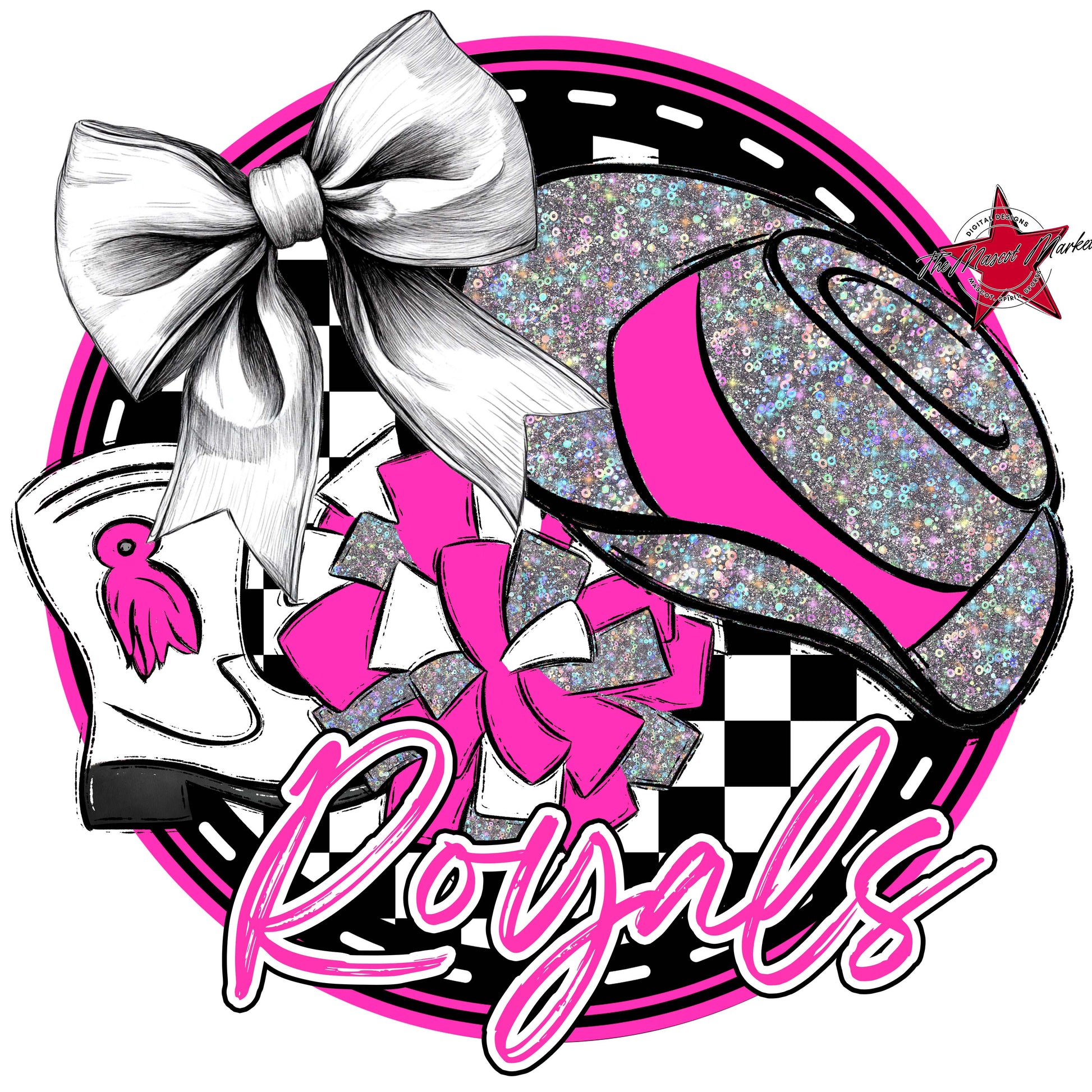 Royals Circle Drillteam Frame-Pink
