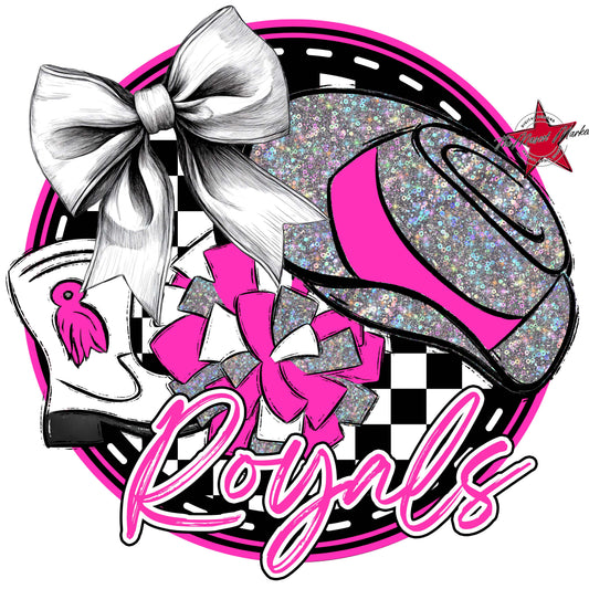 Royals Circle Drillteam Frame-Pink