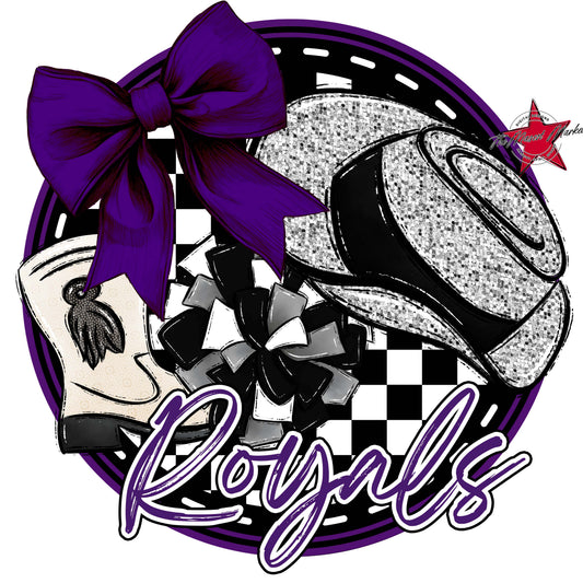 Royals Circle Drillteam Frame-Purple