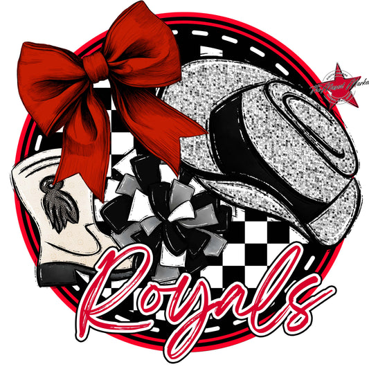 Royals Circle Drillteam Frame-Red
