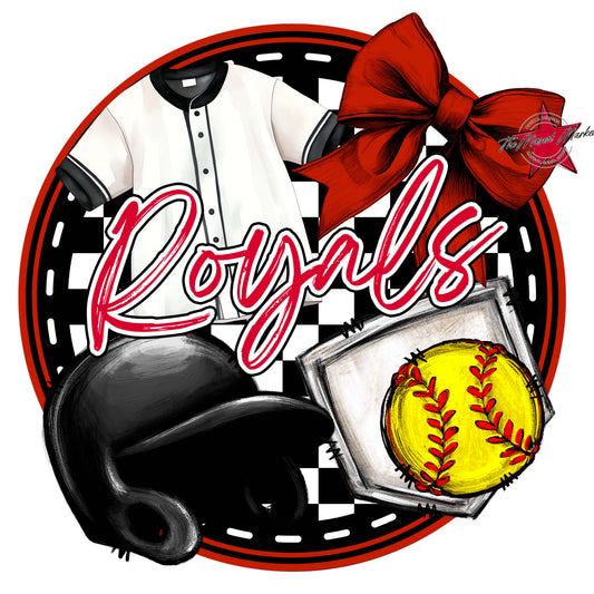 Royals Circle Softball Frame-Red