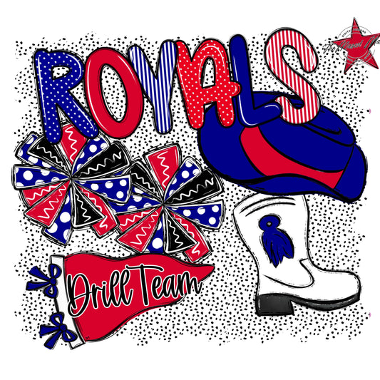 Royals Drillteam Spirit-Blue & Red