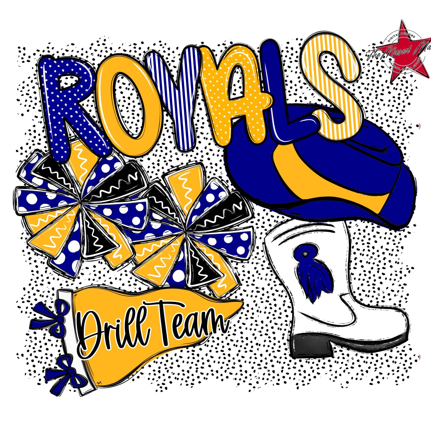 Royals Drillteam Spirit-Blue & Yellow