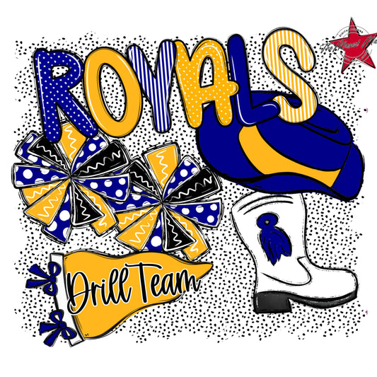 Royals Drillteam Spirit-Blue & Yellow