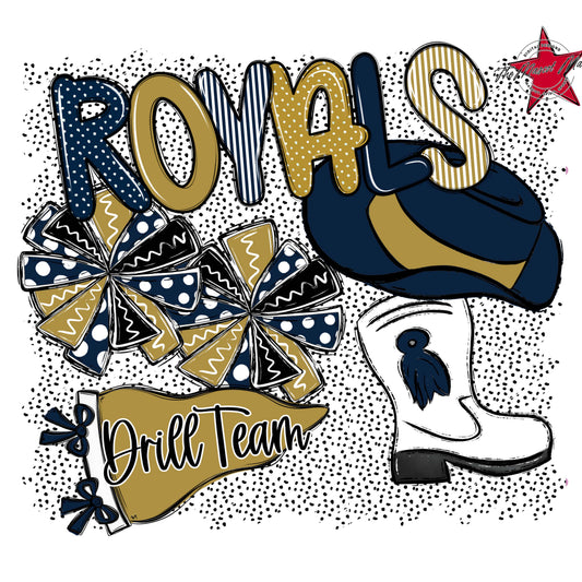 Royals Drillteam Spirit-Navy & Gold