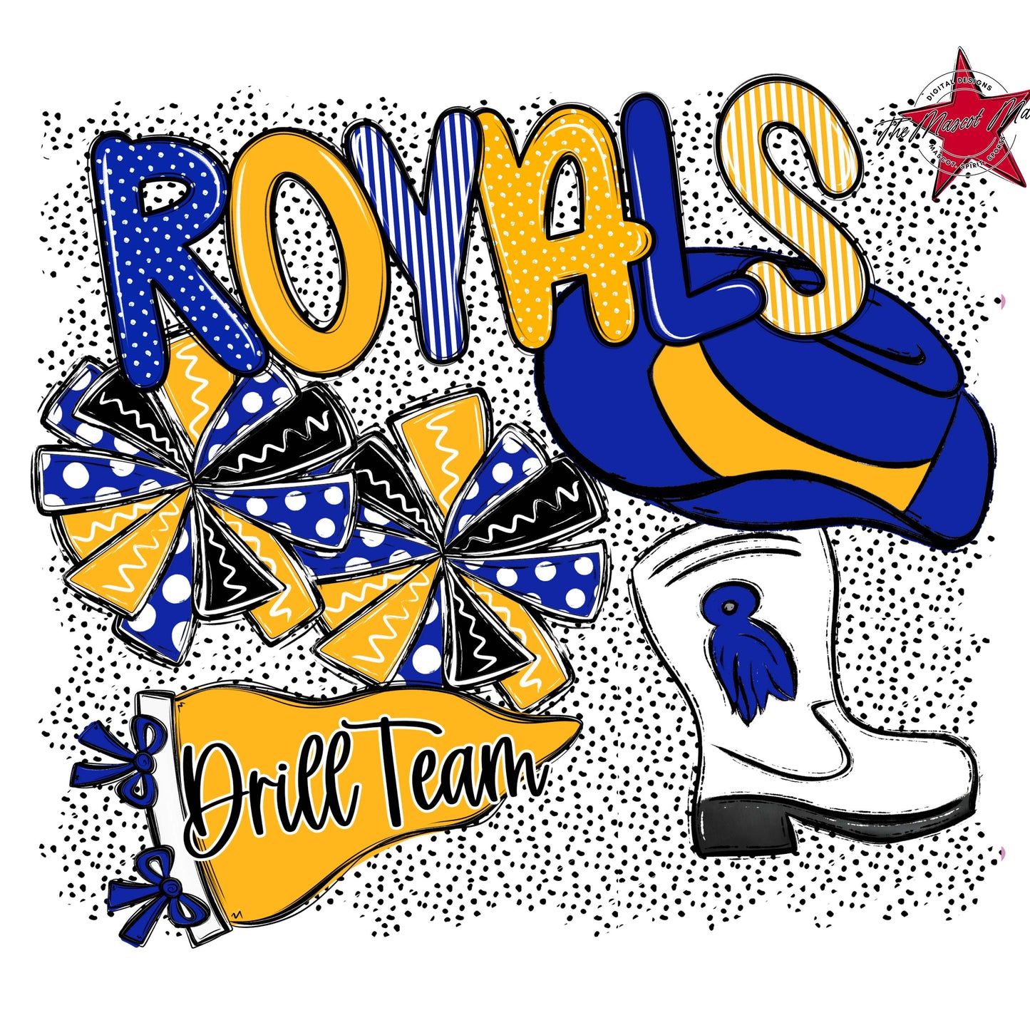 Royals Drillteam Spirit-Royal Blue & Yellow