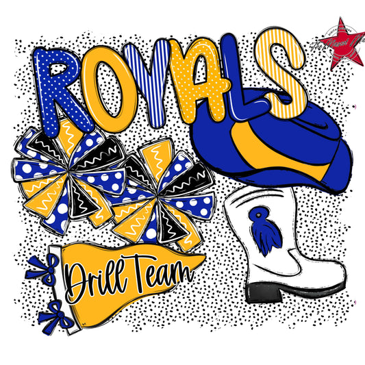 Royals Drillteam Spirit-Royal Blue & Yellow