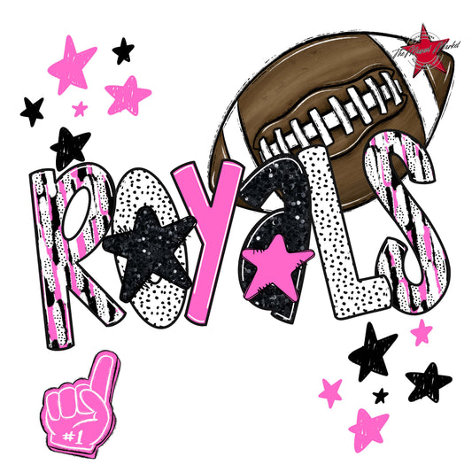Royals Football Scrape-Baby Pink