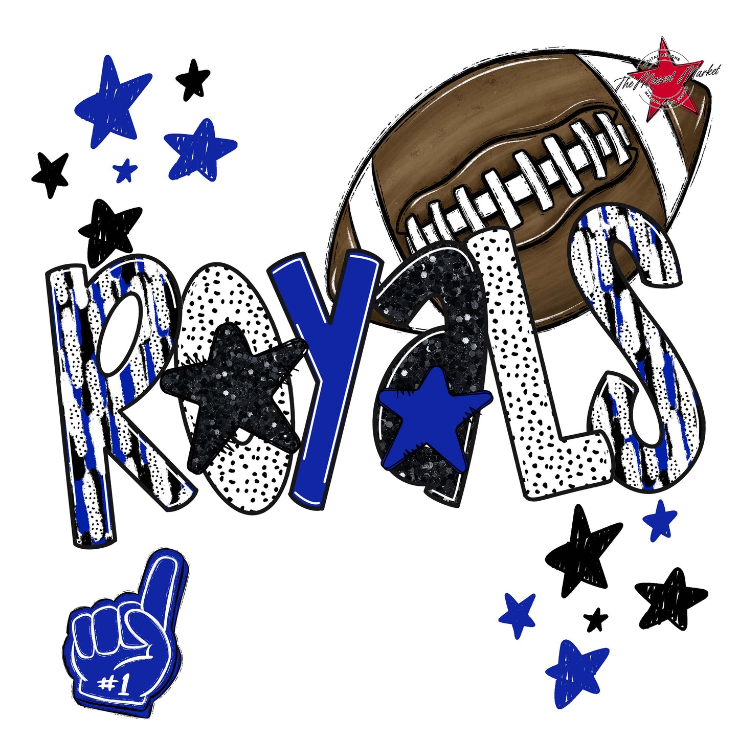 Royals Football Scrape-Royal Blue