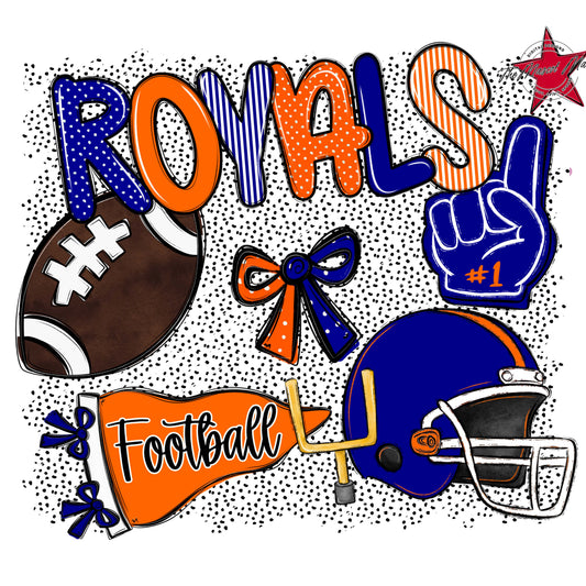 Royals Football Spirit-Blue & Orange