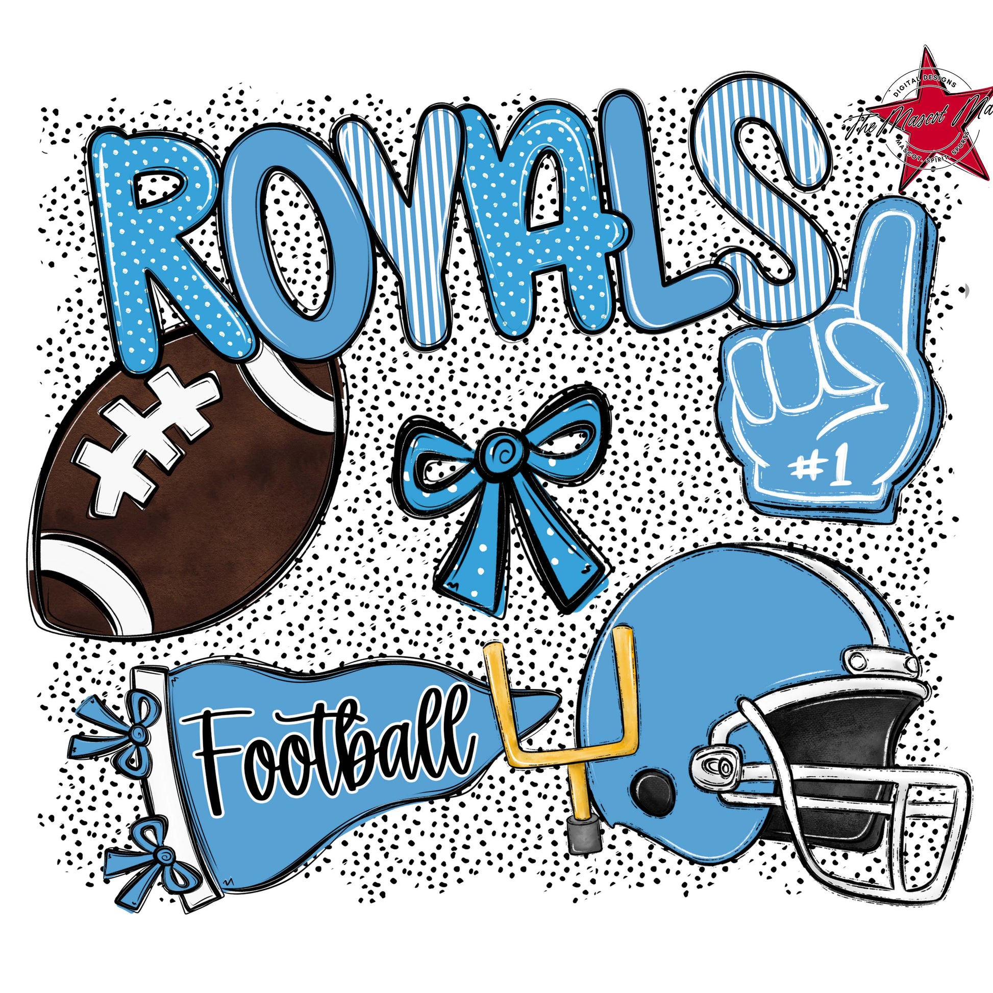 Royals Football Spirit-Carolina Blue