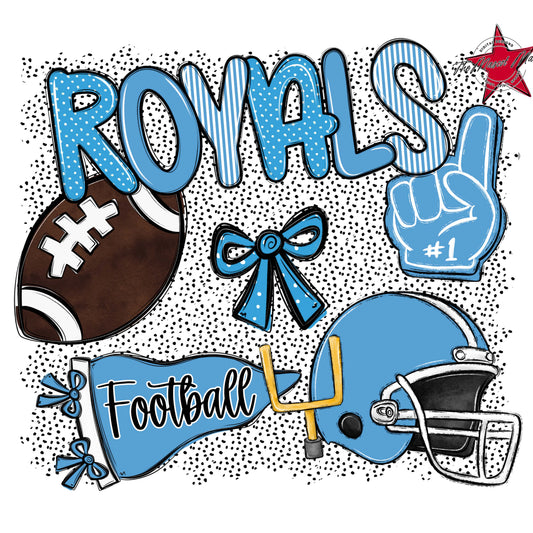 Royals Football Spirit-Carolina Blue