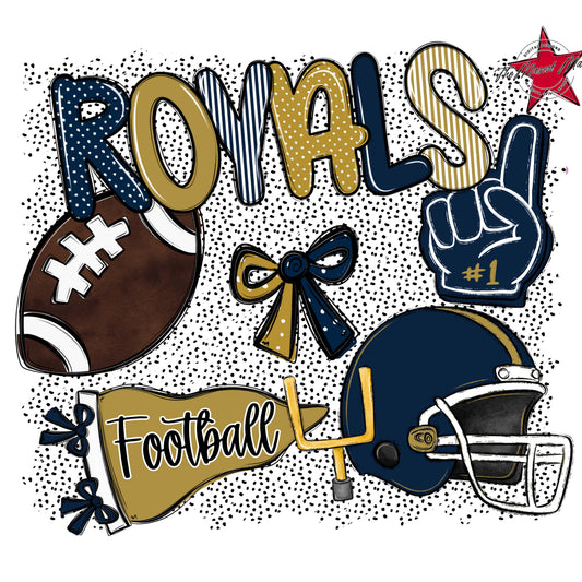 Royals Football Spirit-Navy & Gold