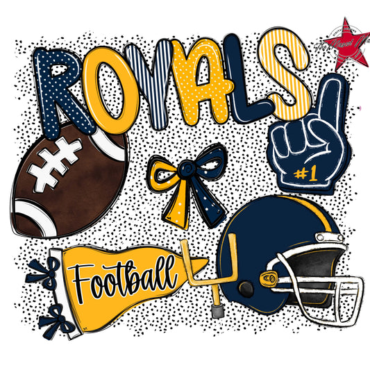 Royals Football Spirit-Navy & Yellow