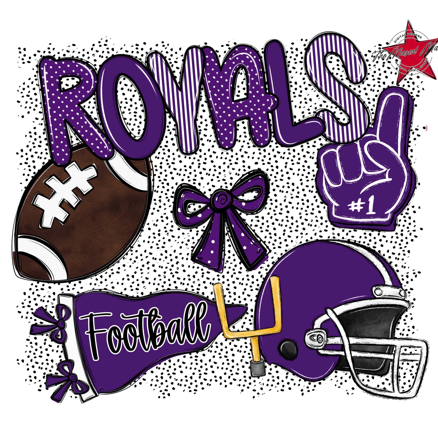 Royals Football Spirit-Purple