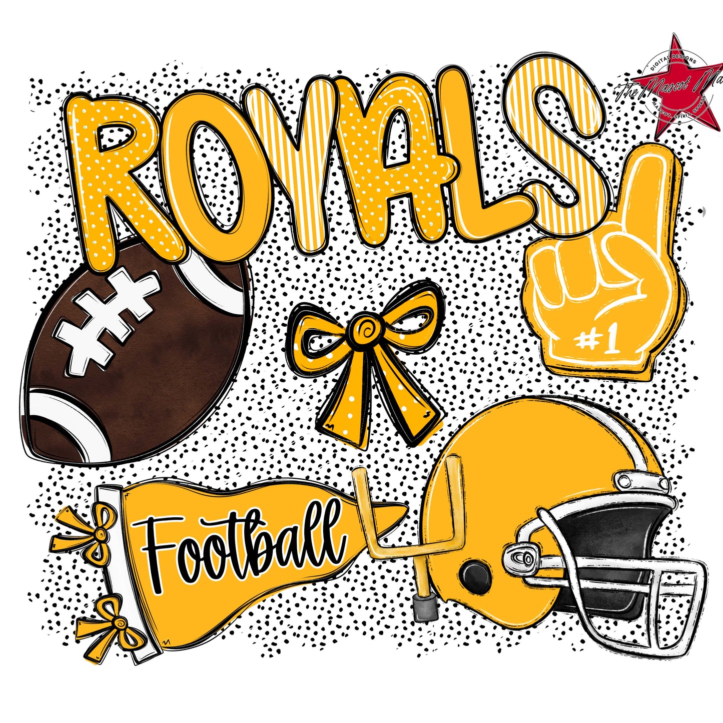 Royals Football Spirit-Yellow