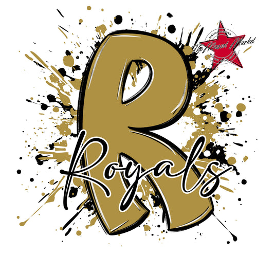 Royals Mascot Splatter-Gold