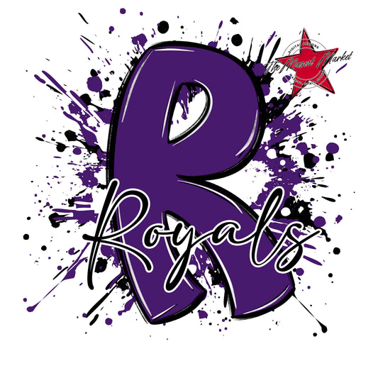 Royals Mascot Splatter-Purple